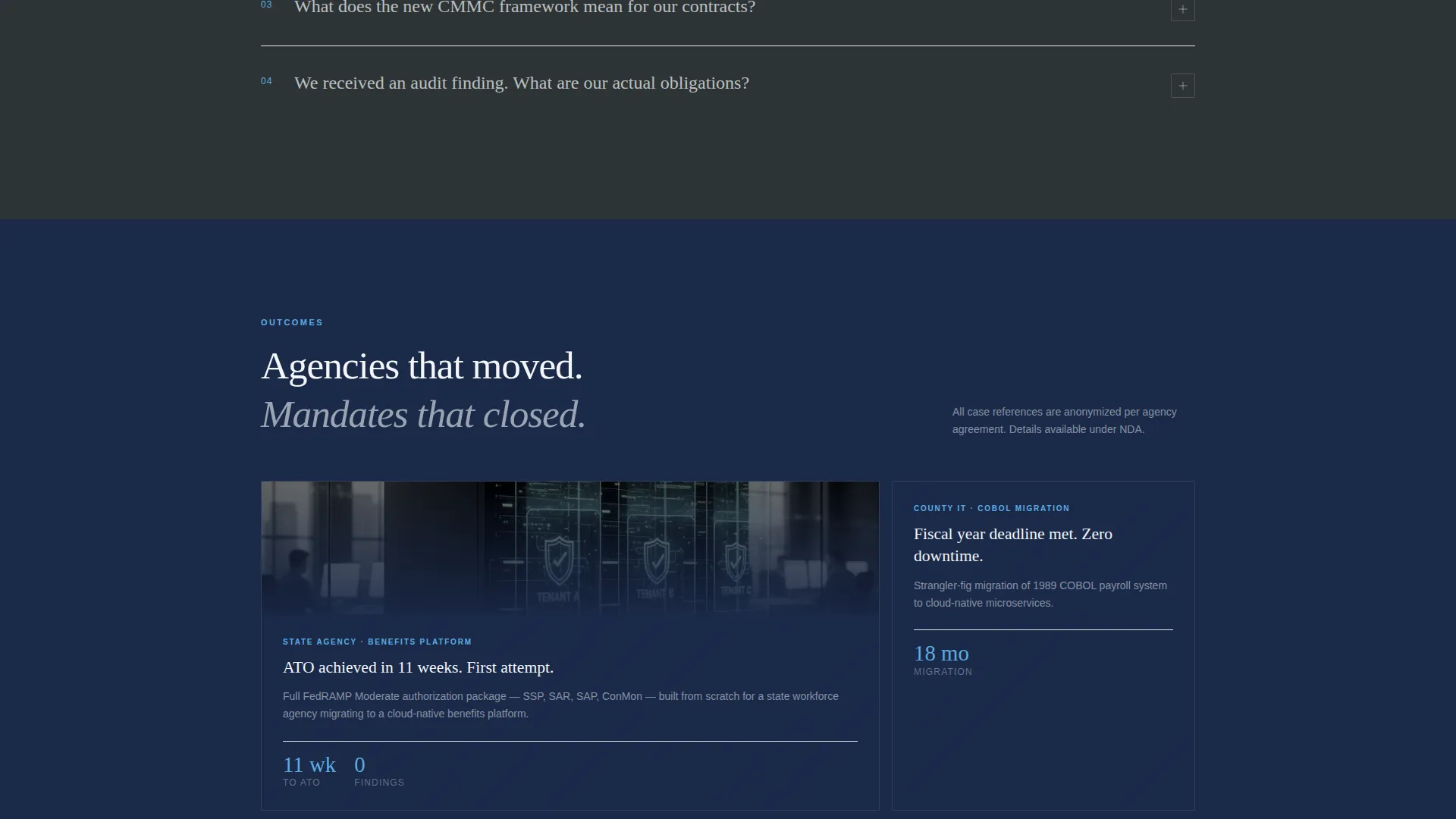 Government Technology Consultant Landing Page Template