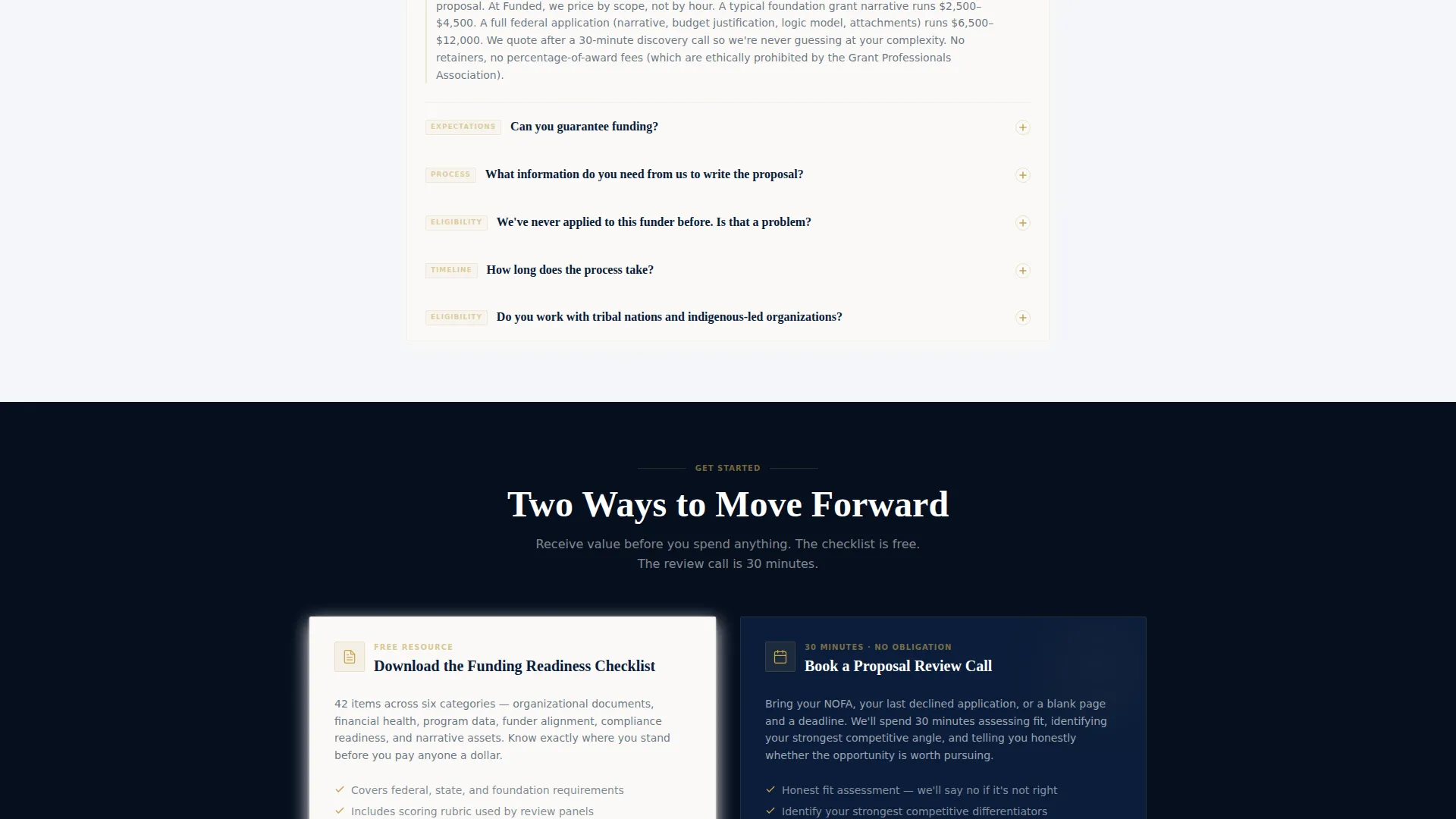 Grant Writer Landing Page Template for Consultancies