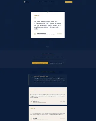 Grant Writer Reviews & Testimonials Landing Page