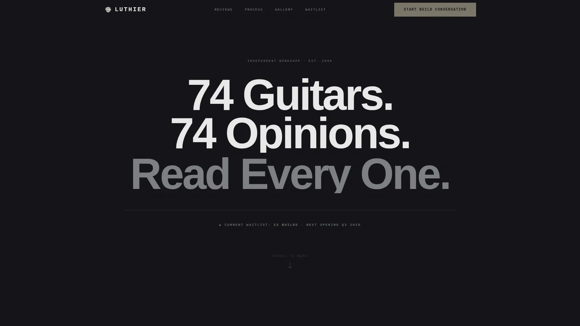 Guitar Builder (Luthier) Business Reviews Website Template