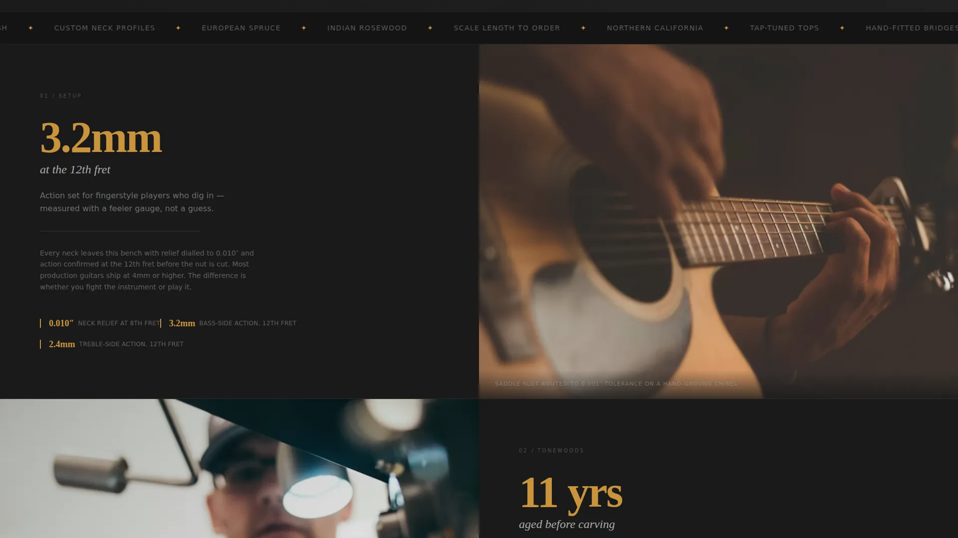 Precision Luthier Portfolio Landing Page Template