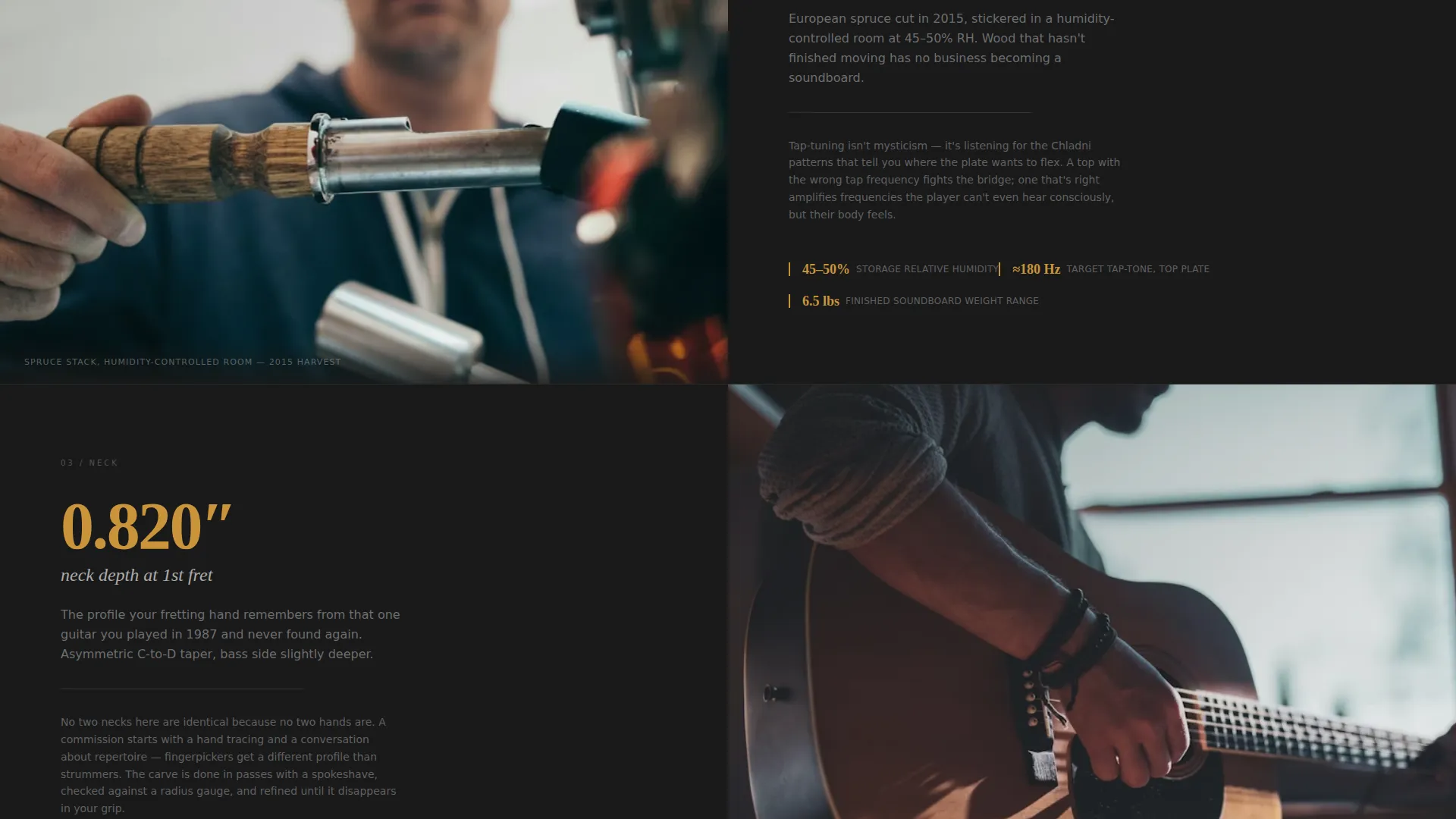 Precision Luthier Portfolio Landing Page Template