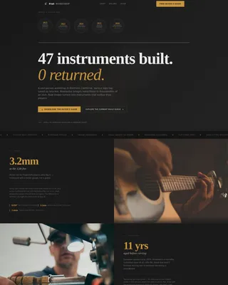 Precision Luthier Portfolio Landing Page Template