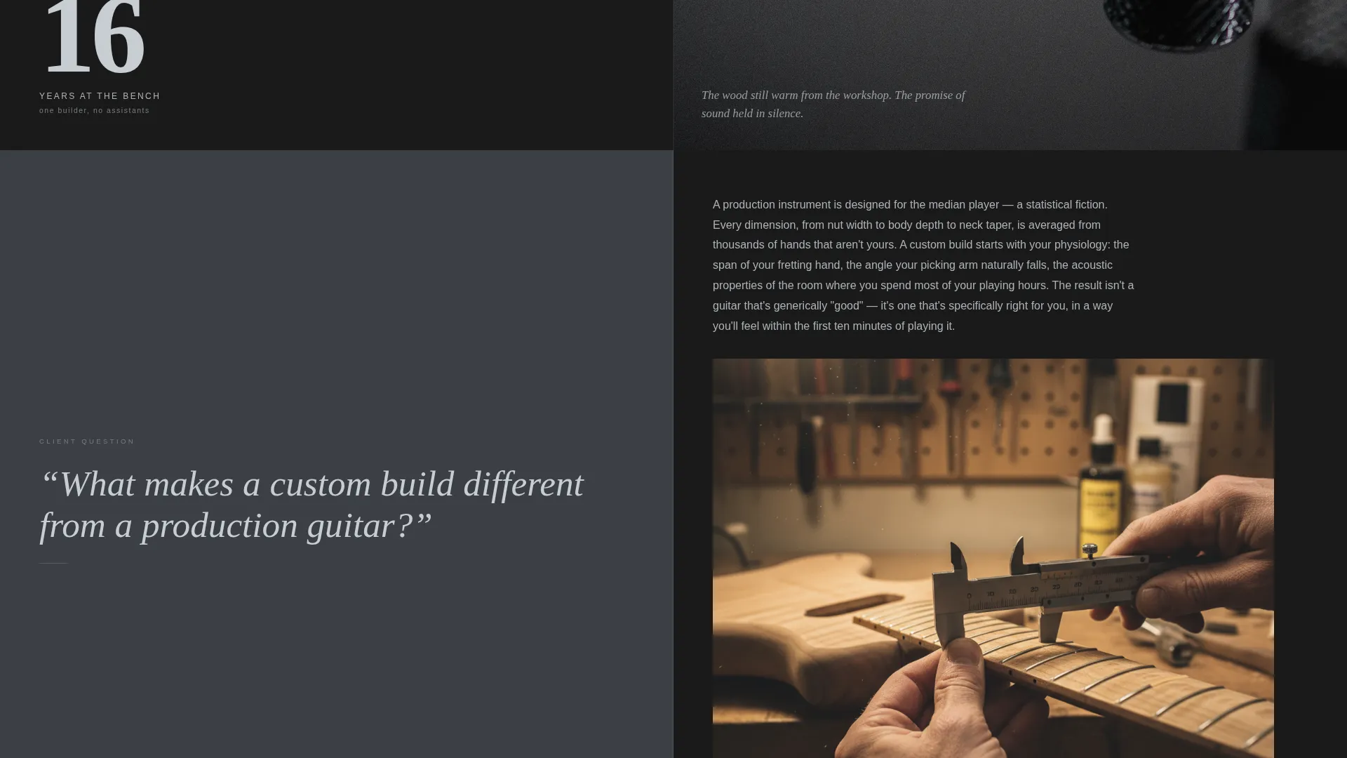 Custom Guitar Builder Landing Page Template