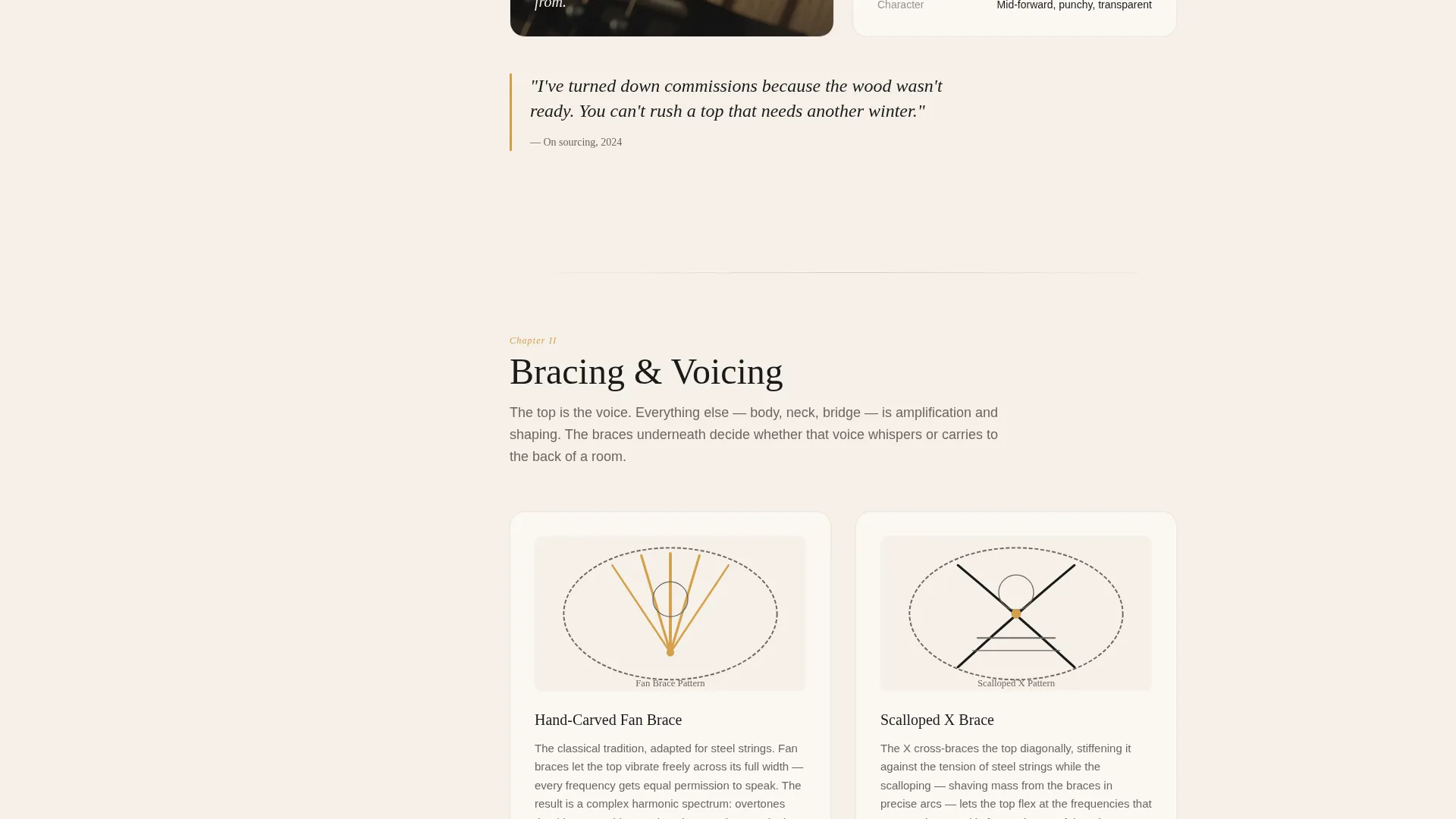 Landing Page Template for Custom Guitar Builders