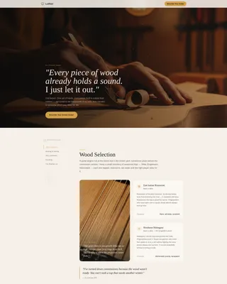 Landing Page Template for Custom Guitar Builders