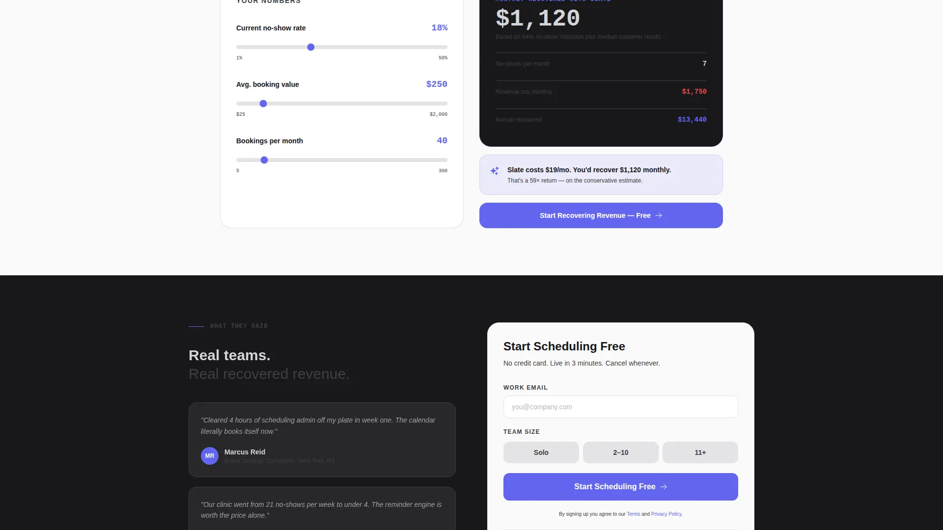 Appointment Scheduling SaaS Landing Page Template