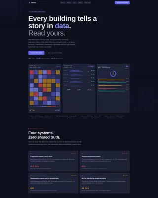 Architecture Analytics Dashboard Landing Page Template