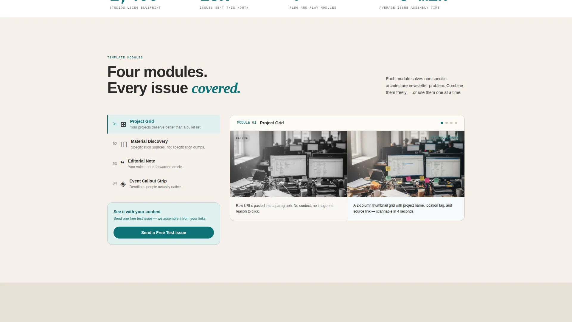 Architecture Email Newsletter Landing Page Template