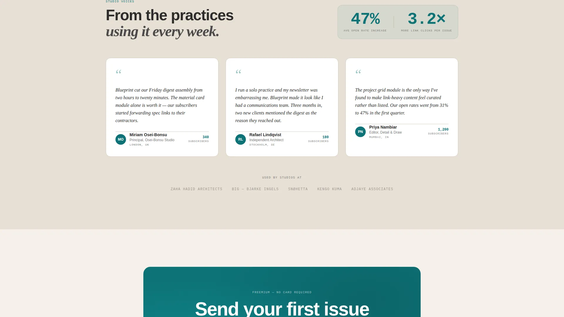 Architecture Email Newsletter Landing Page Template