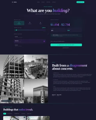 Iridescent Architecture Firm Landing Page Template