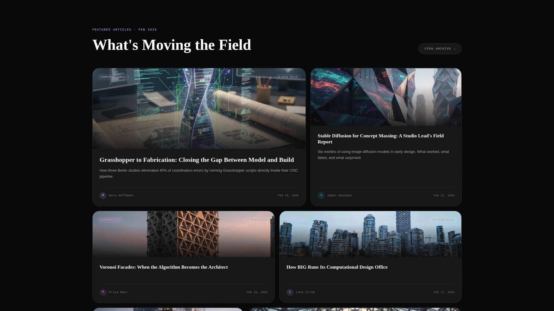 Architecture Firm Blog Landing Page Template