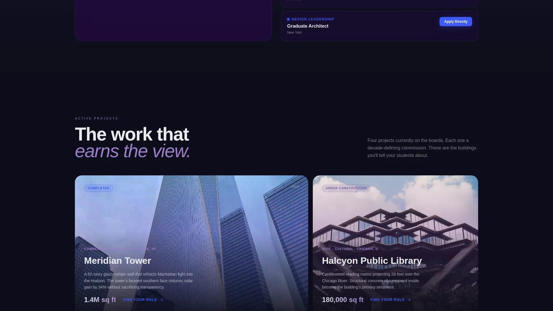 Architecture Firm Careers Landing Page Template