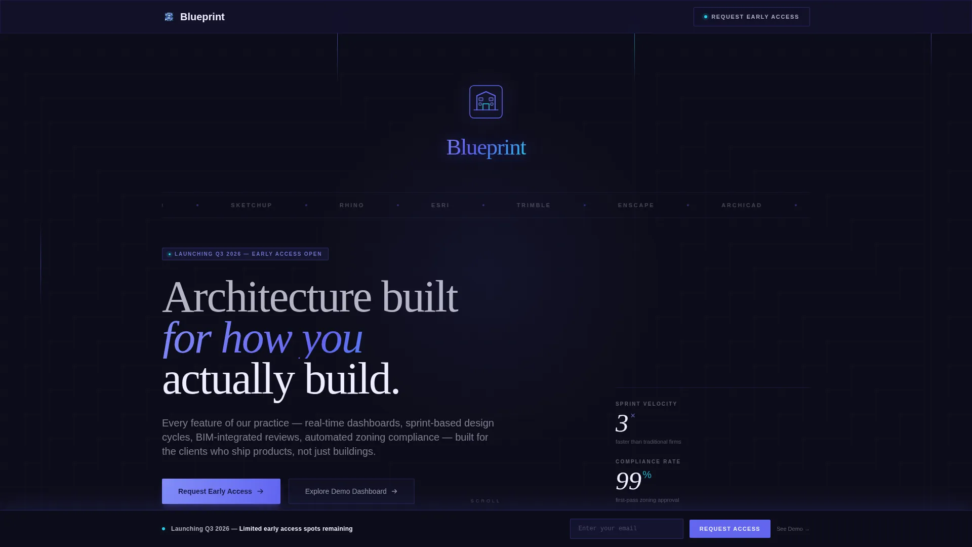 Agile Architecture Firm Coming Soon Landing Page