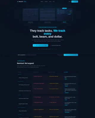 Architecture Firm Order Management Landing Page