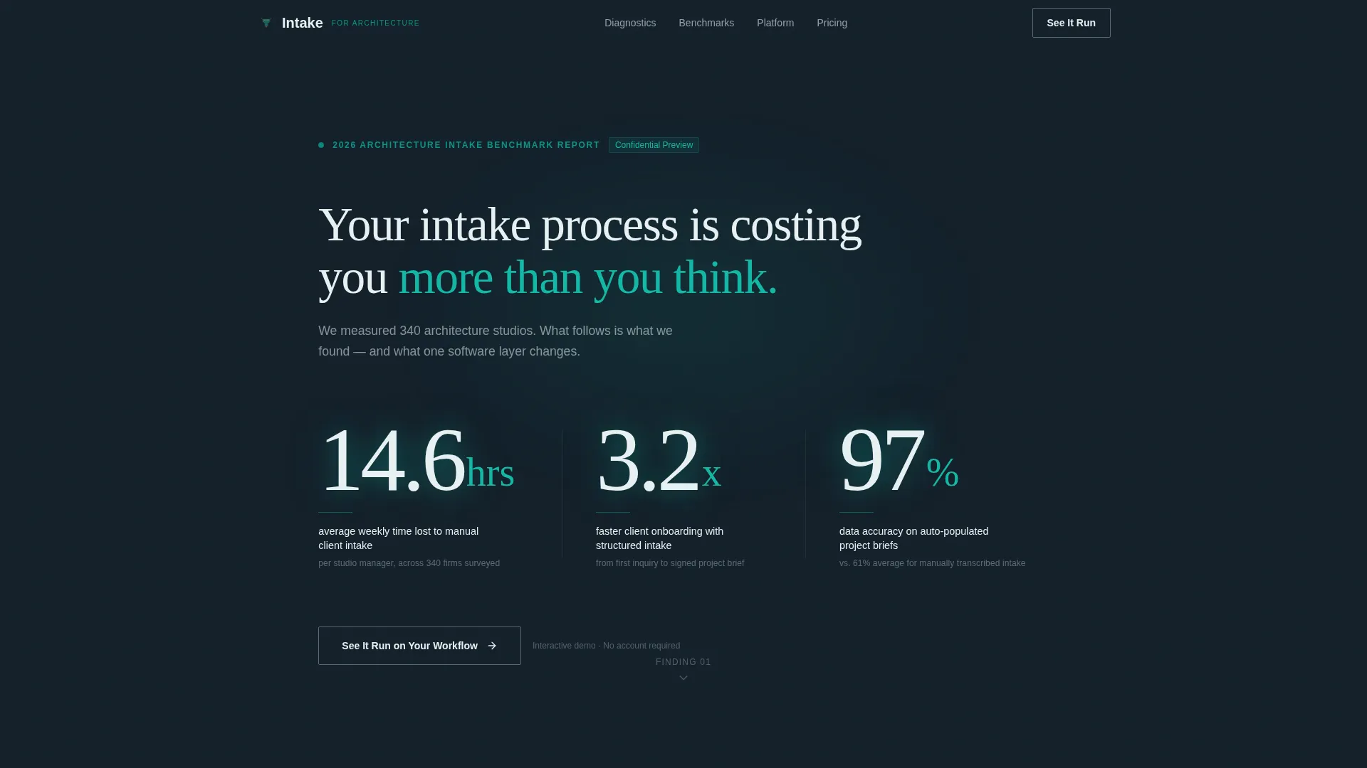 Architecture Firm Client Intake Landing Page Template