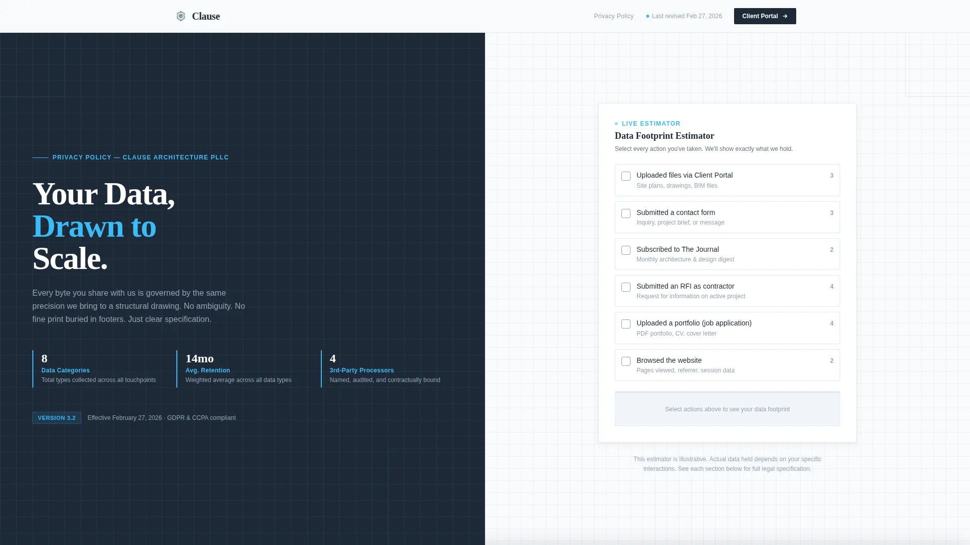 Architecture Firm Cost Calculator Website Template