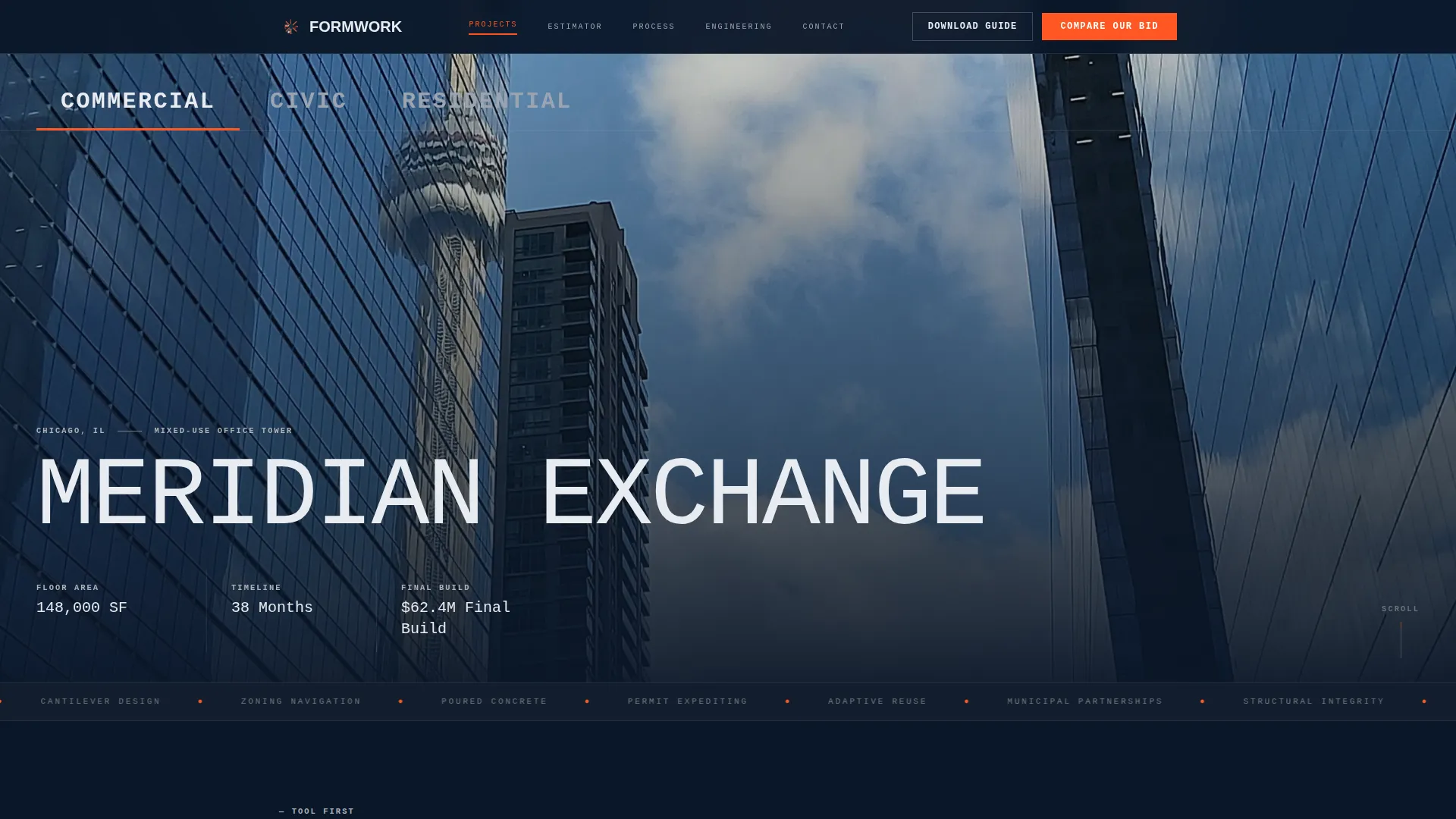 Brutalist Architecture Firm Landing Page Template