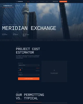 Brutalist Architecture Firm Landing Page Template