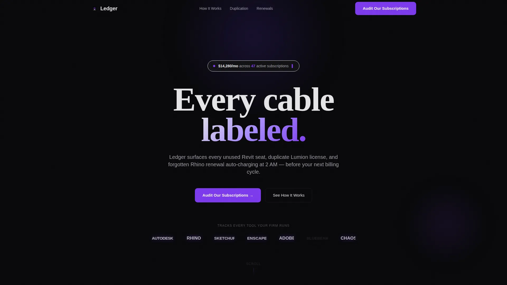 Architecture Firm Subscription Management Landing Page