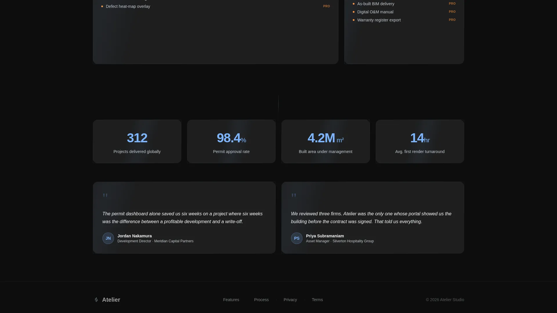 Glassmorphic Architecture Firm Thank You Landing Page