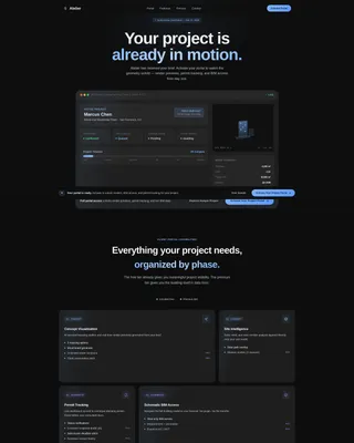 Glassmorphic Architecture Firm Thank You Landing Page