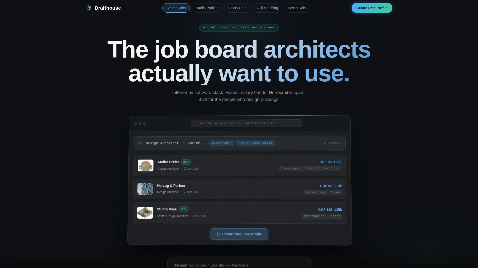 Architecture Job Board Landing Page Template