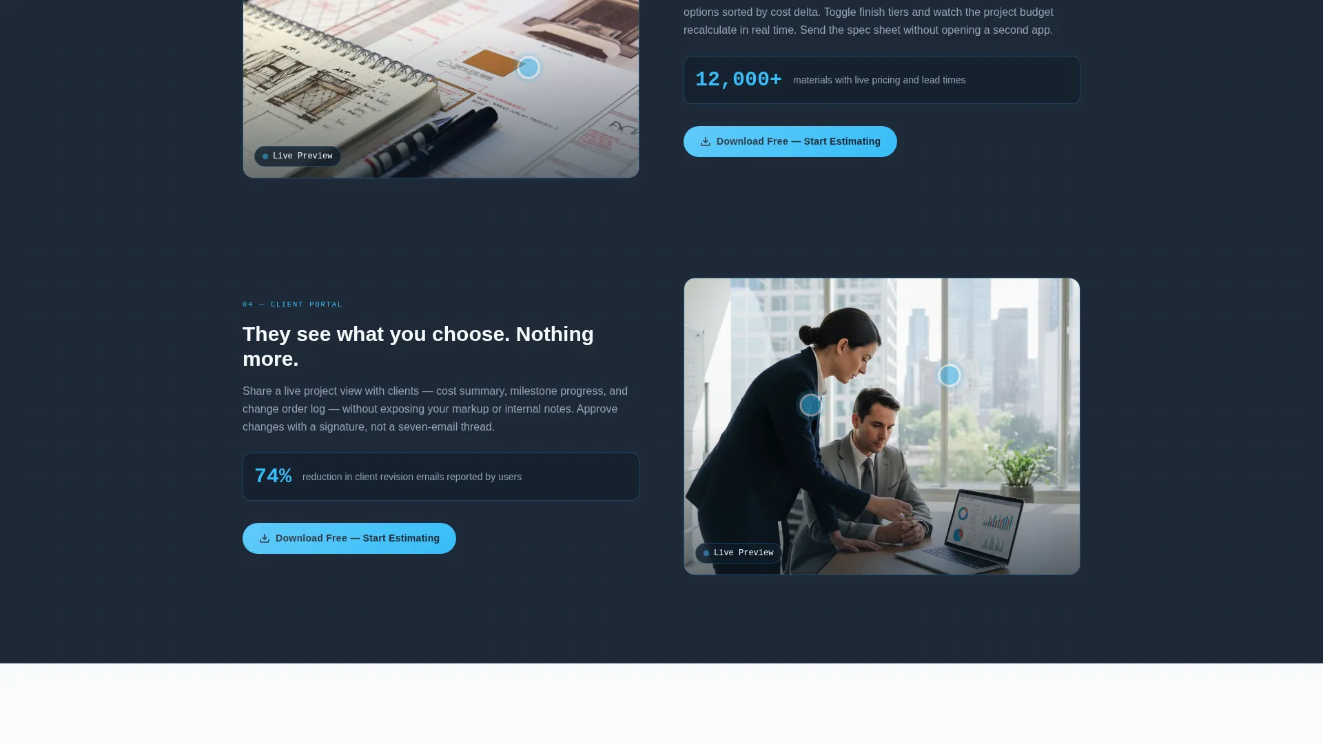 Architecture Digital Presence Pricing Website Template