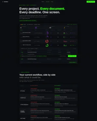 Architecture Project Management Landing Page Template
