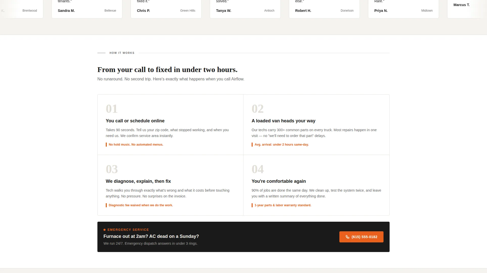 HVAC Contractor Marketing Booking Website Template
