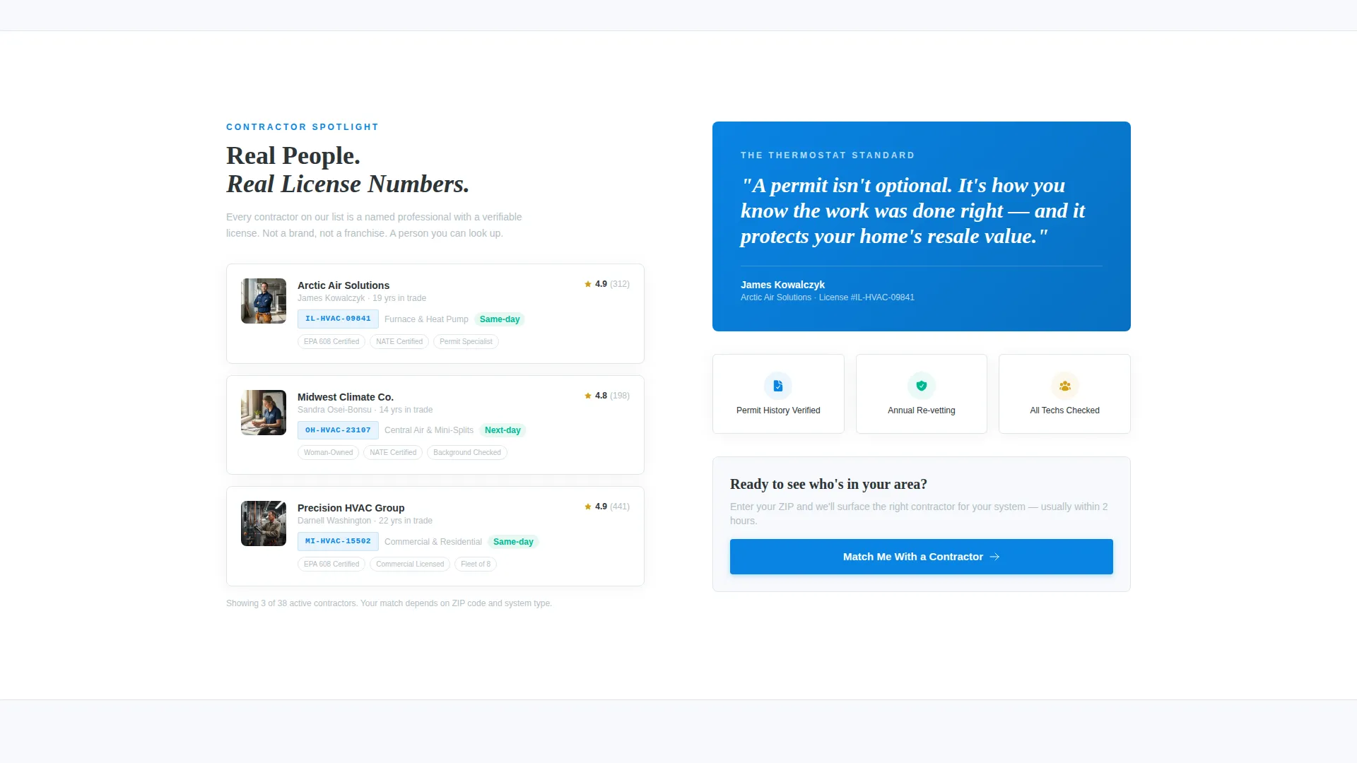 HVAC Contractor Referral Landing Page Template