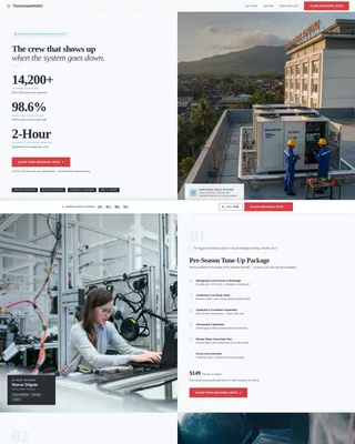 HVAC Contractor Marketing Specialist Booking Website Template