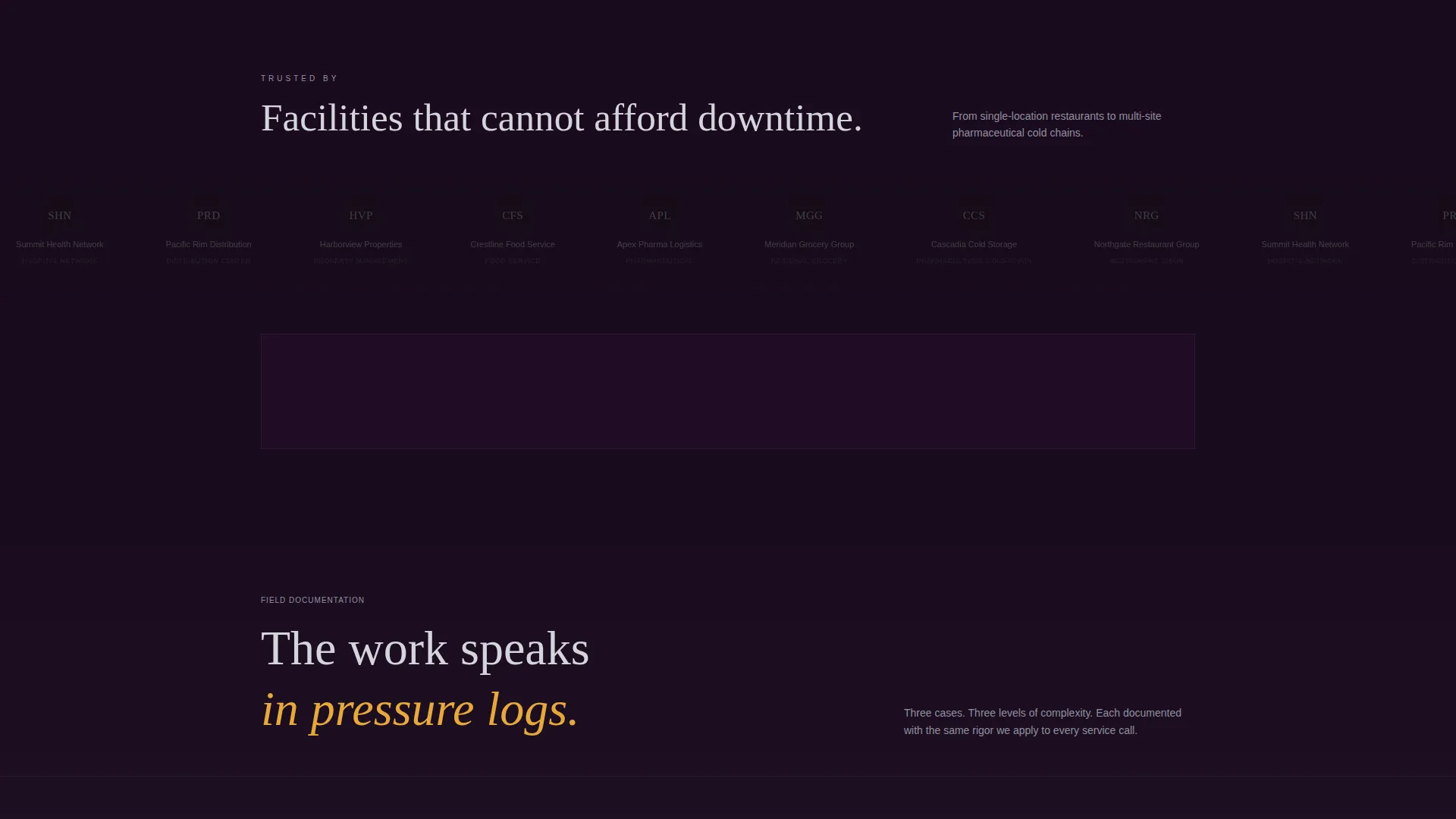 HVAC Refrigeration Mechanic Business Maintenance Website Template