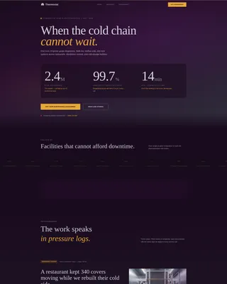 HVAC Refrigeration Mechanic Business Maintenance Website Template