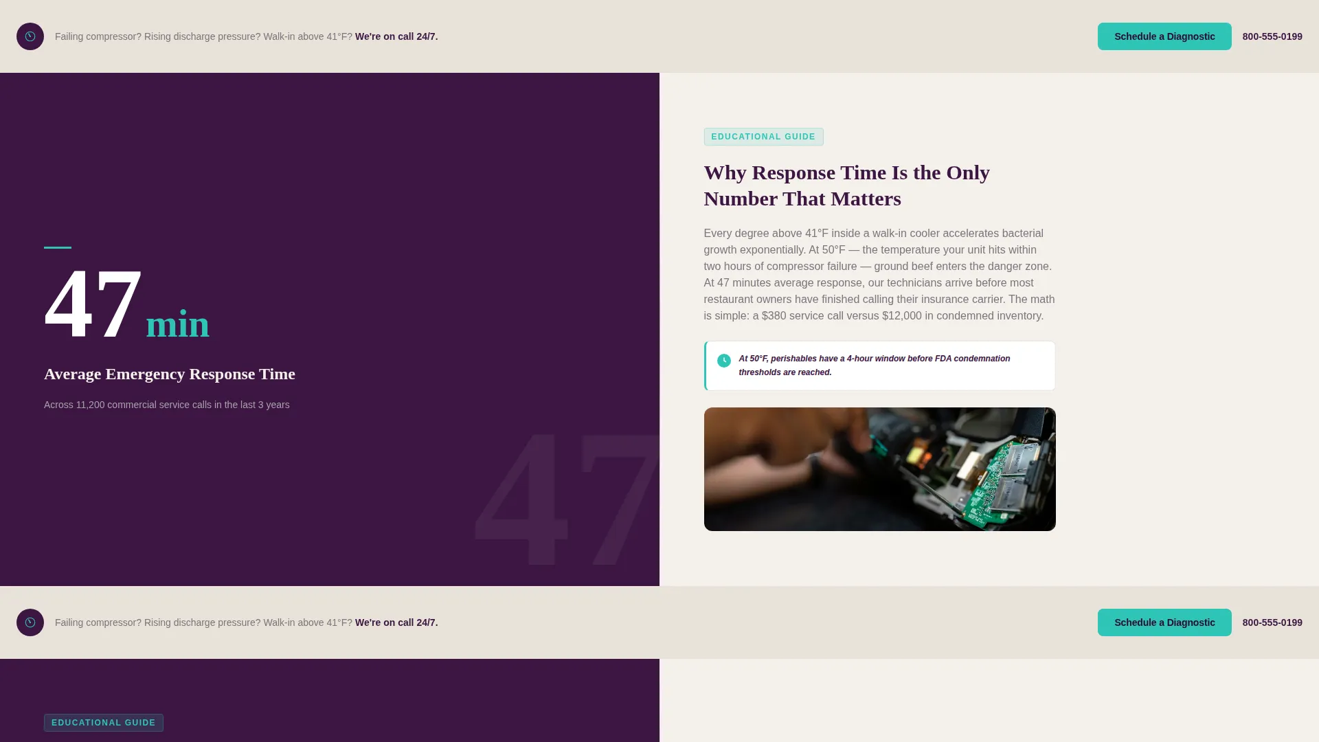 HVAC Refrigeration Mechanic Landing Page Template