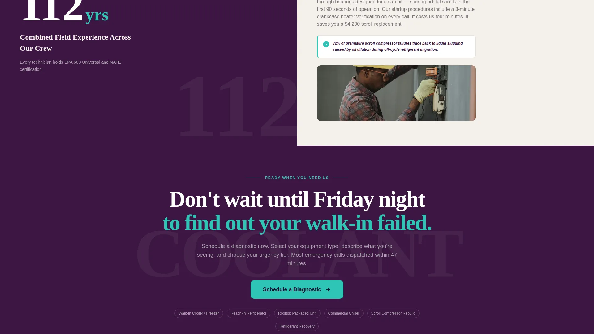 HVAC Refrigeration Mechanic Landing Page Template