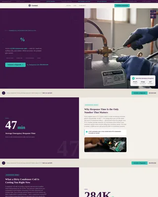 HVAC Refrigeration Mechanic Landing Page Template
