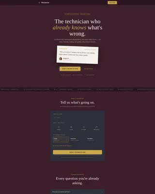 HVAC Technician Booking Website Template