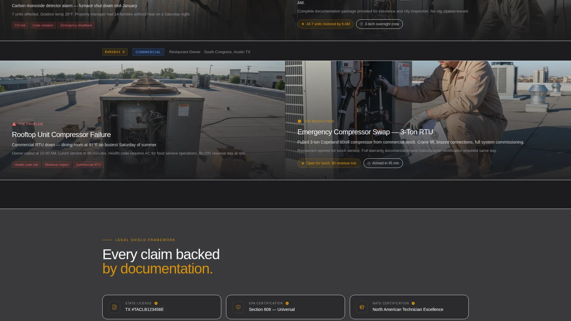 HVAC Technician Specialist Booking Website Template