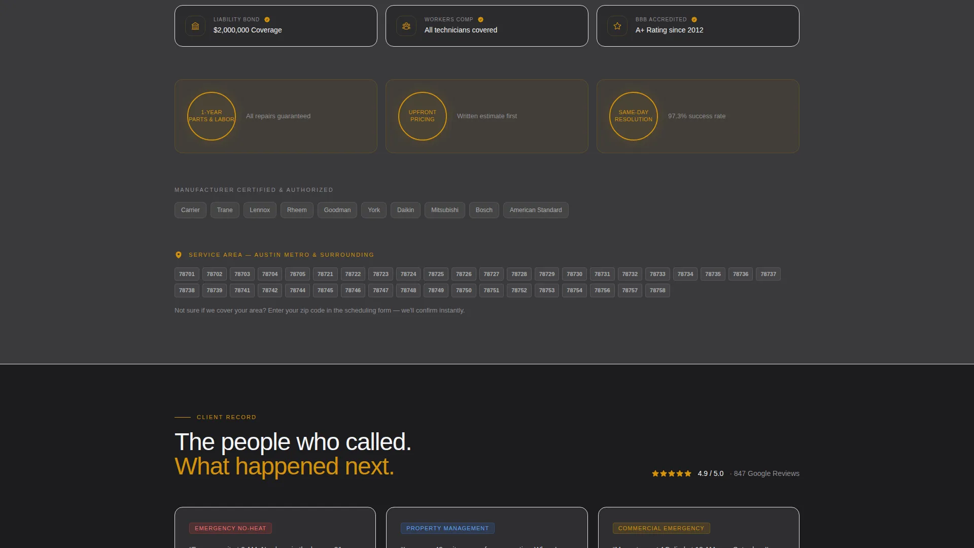 HVAC Technician Specialist Booking Website Template