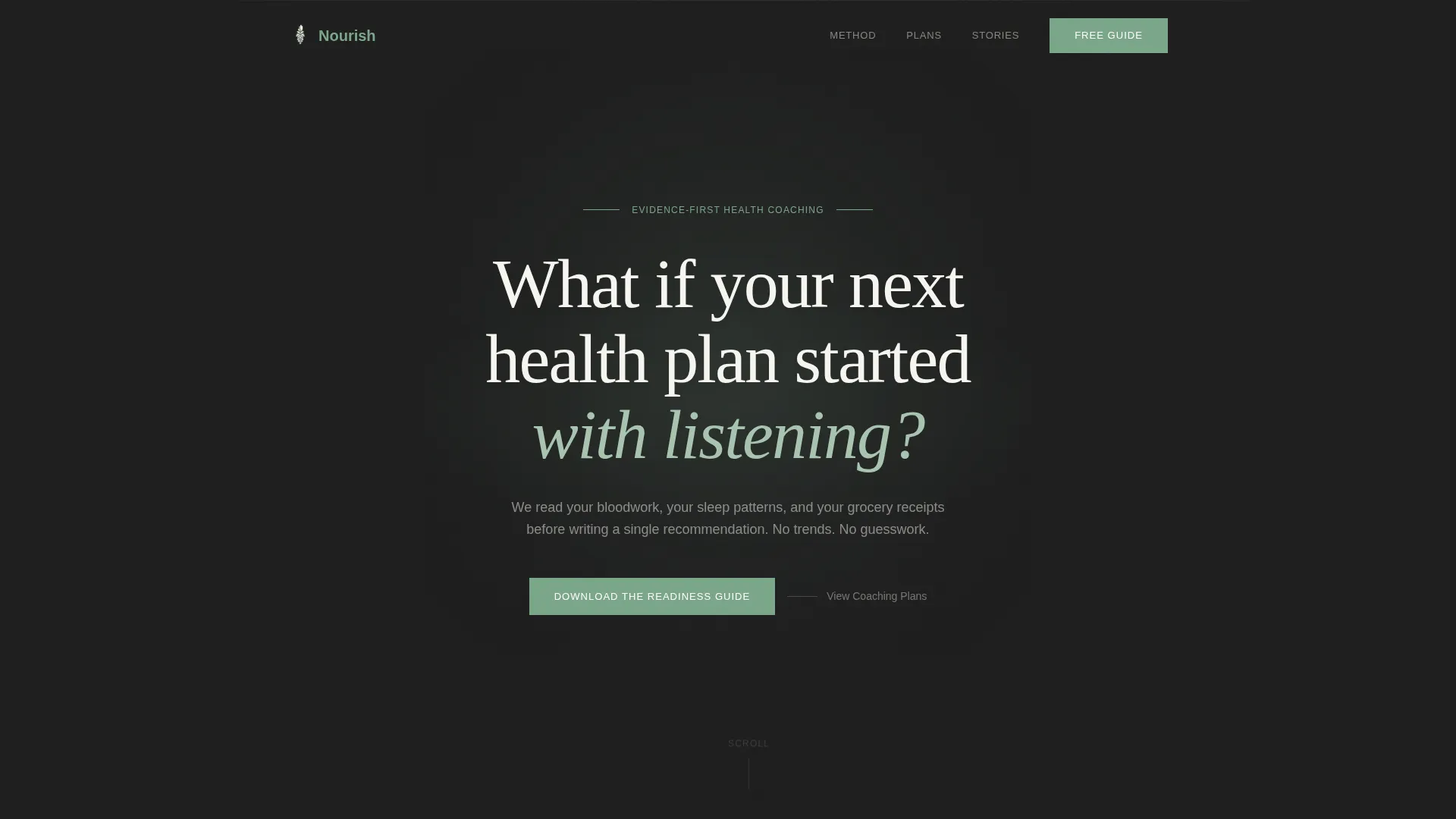 Evidence-Based Health Coach Landing Page Template