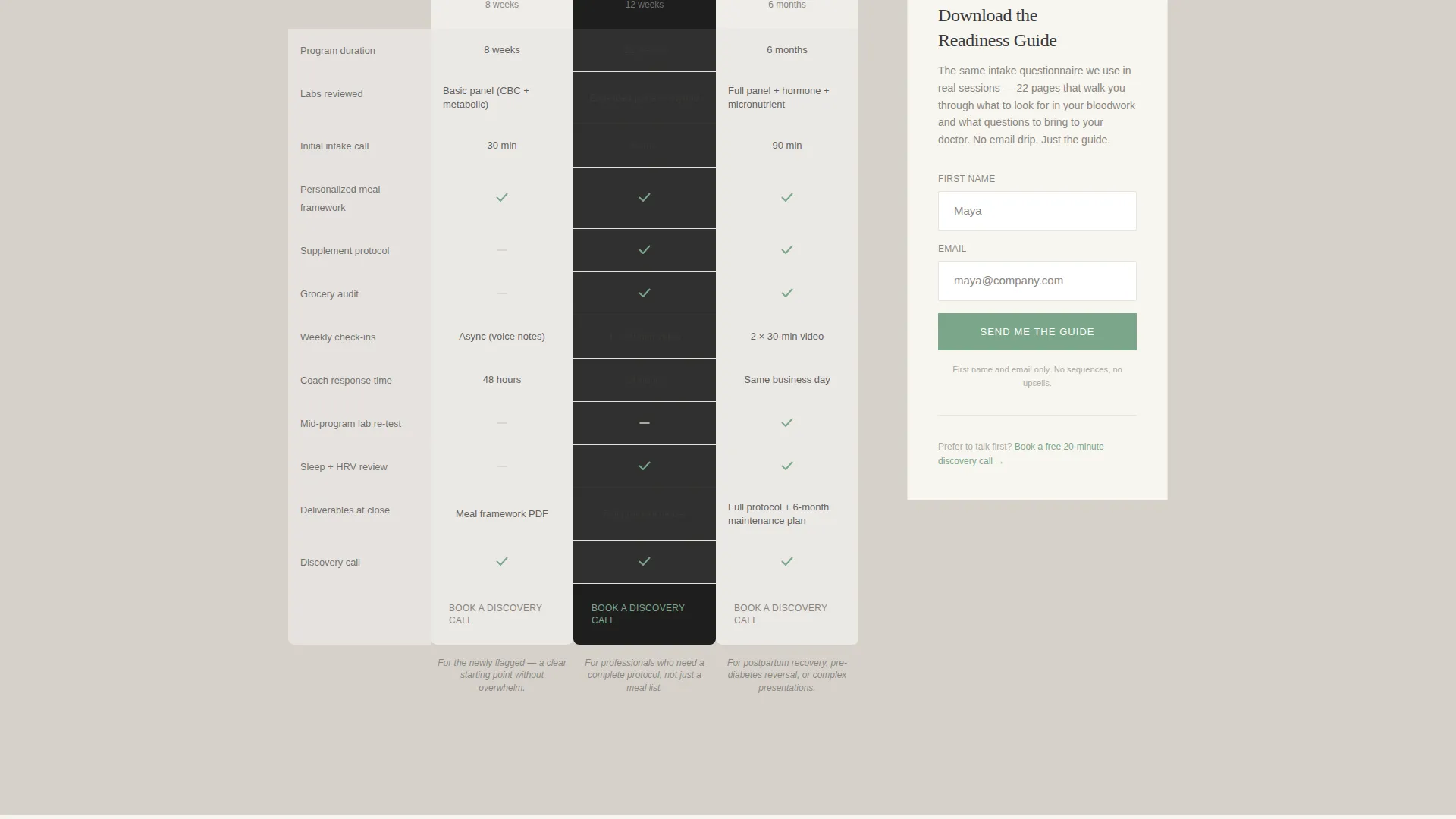 Evidence-Based Health Coach Landing Page Template