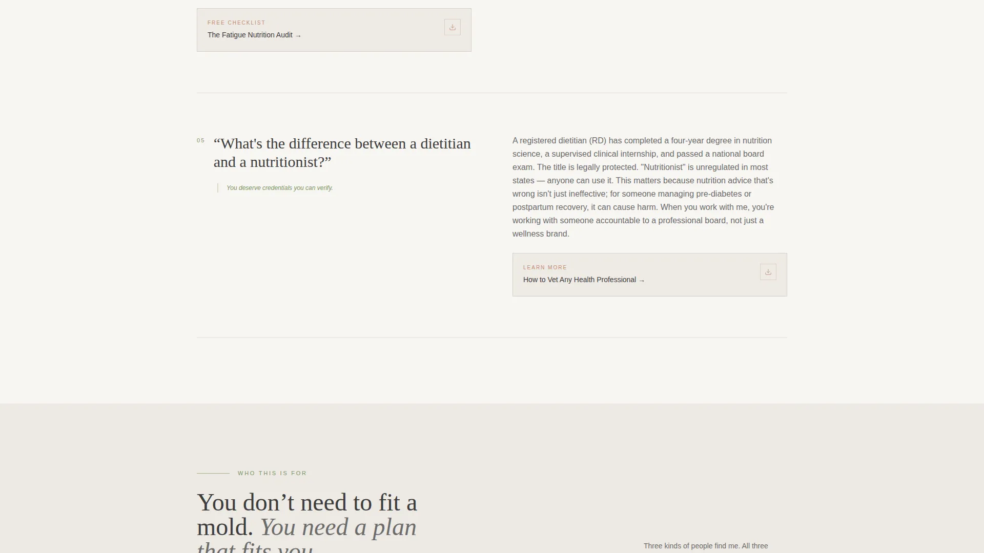 Health Coach FAQ Landing Page Template