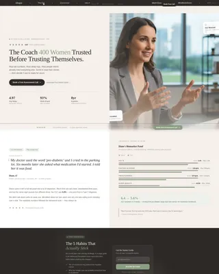 Health Coach Testimonials Landing Page Template