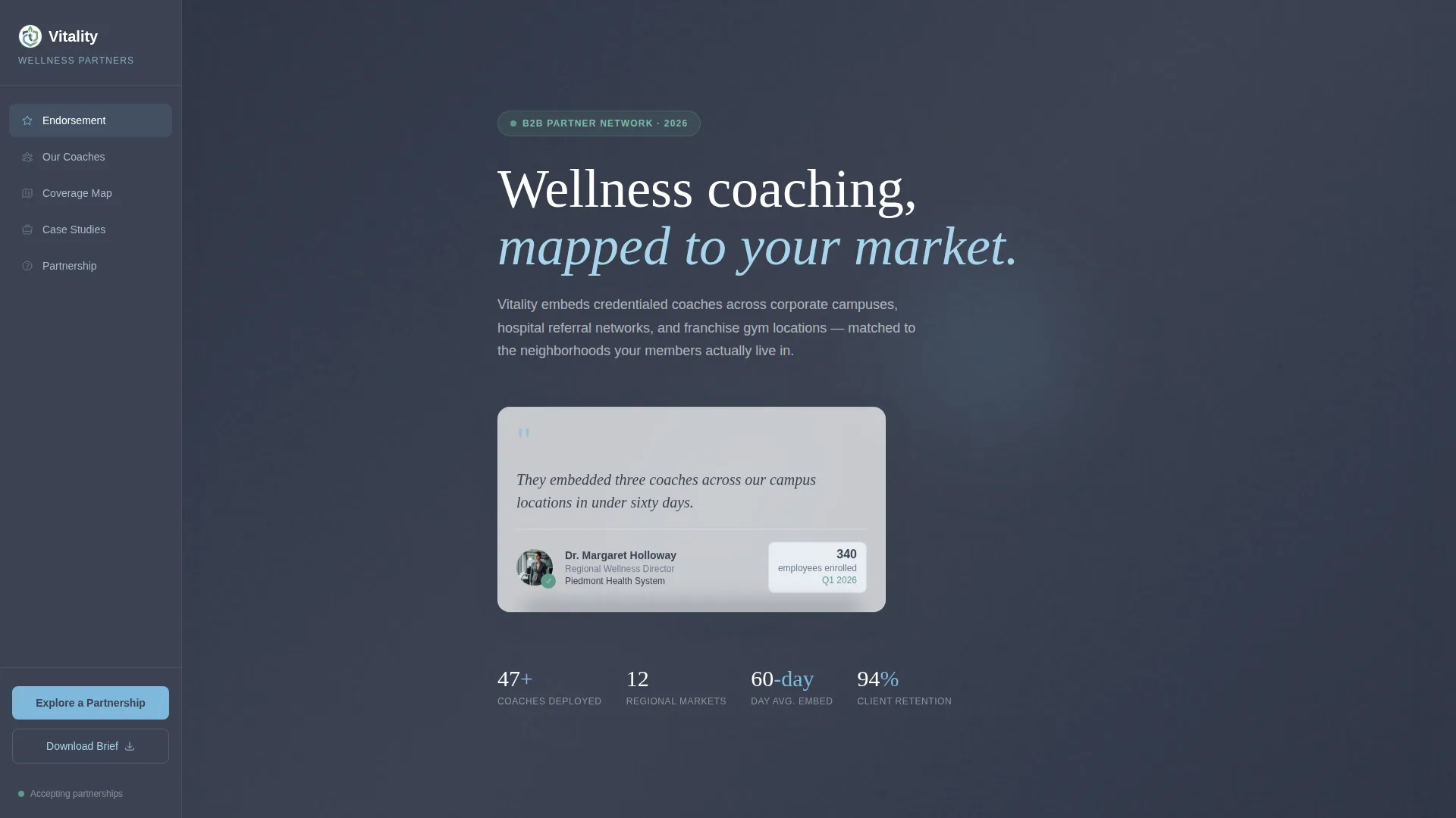 Health Coach Service Area & Location Landing Page