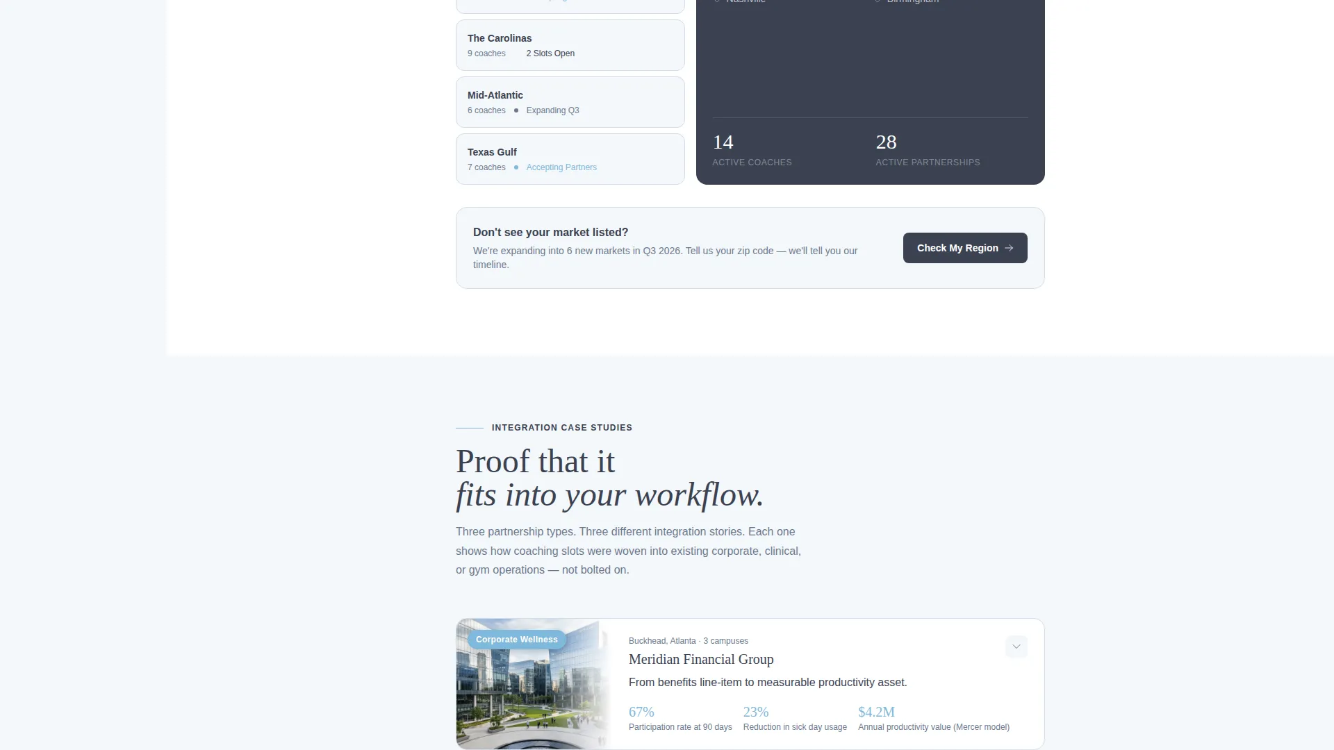 Health Coach Service Area & Location Landing Page