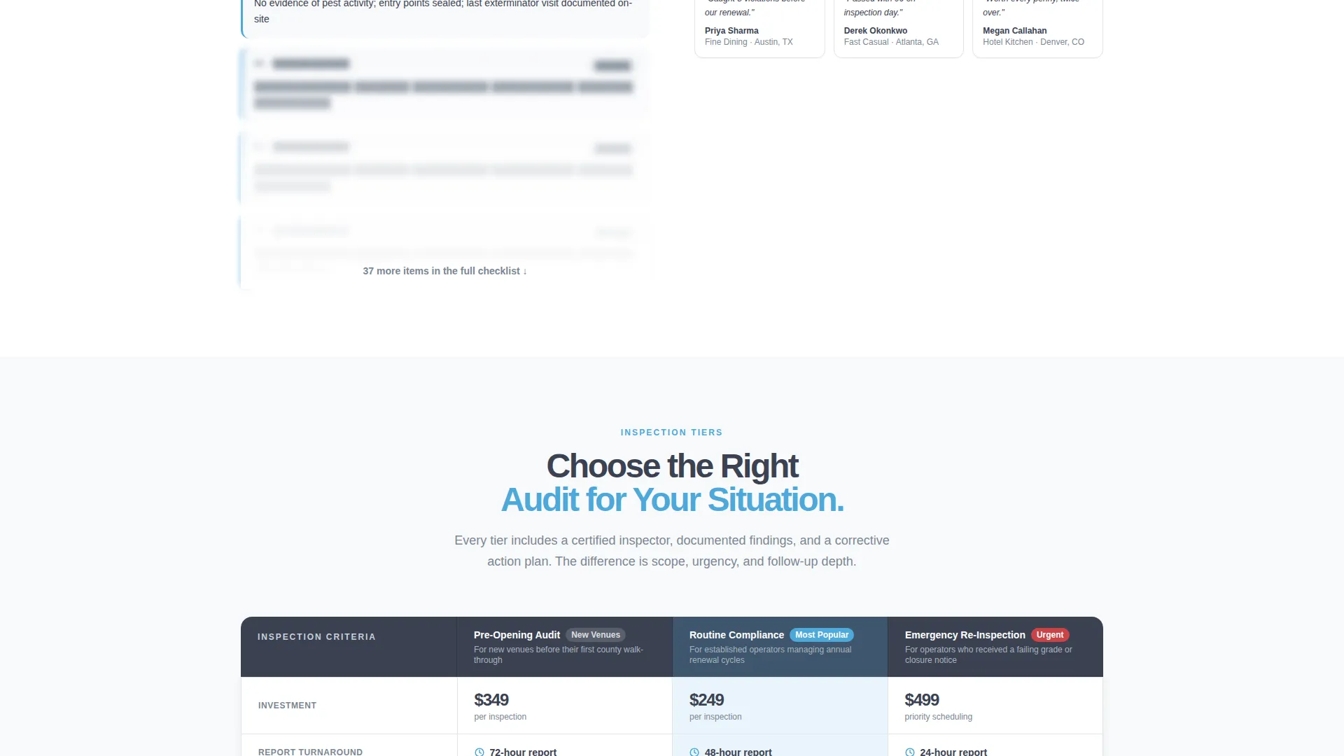 Health Inspector Appointment Booking Website Template