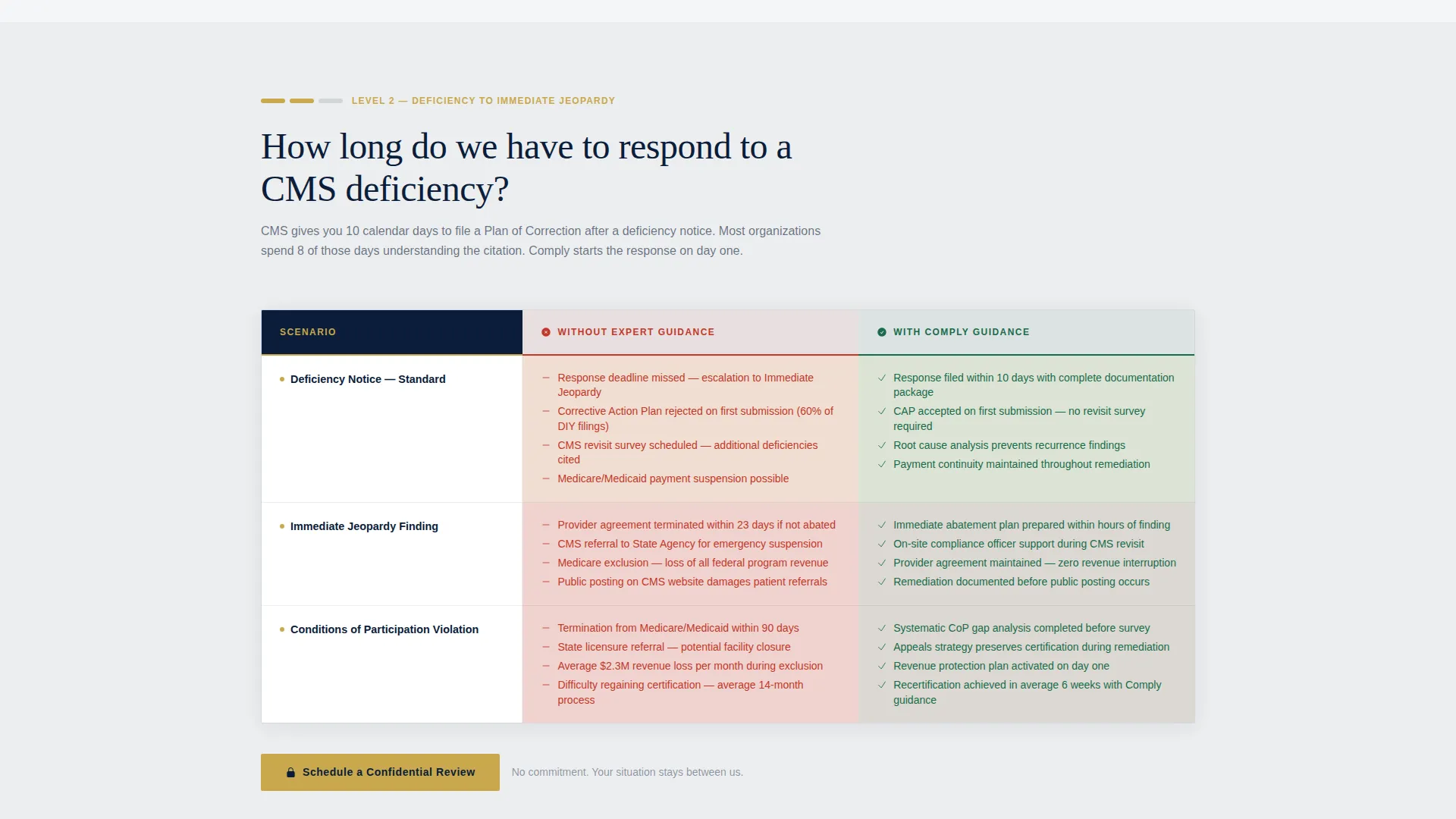 Healthcare Compliance Consultant Landing Page