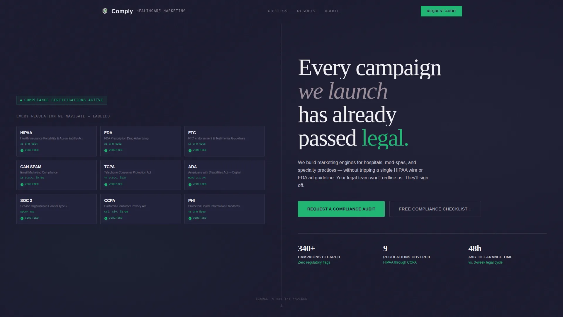 Healthcare Marketing Consultant Landing Page Template