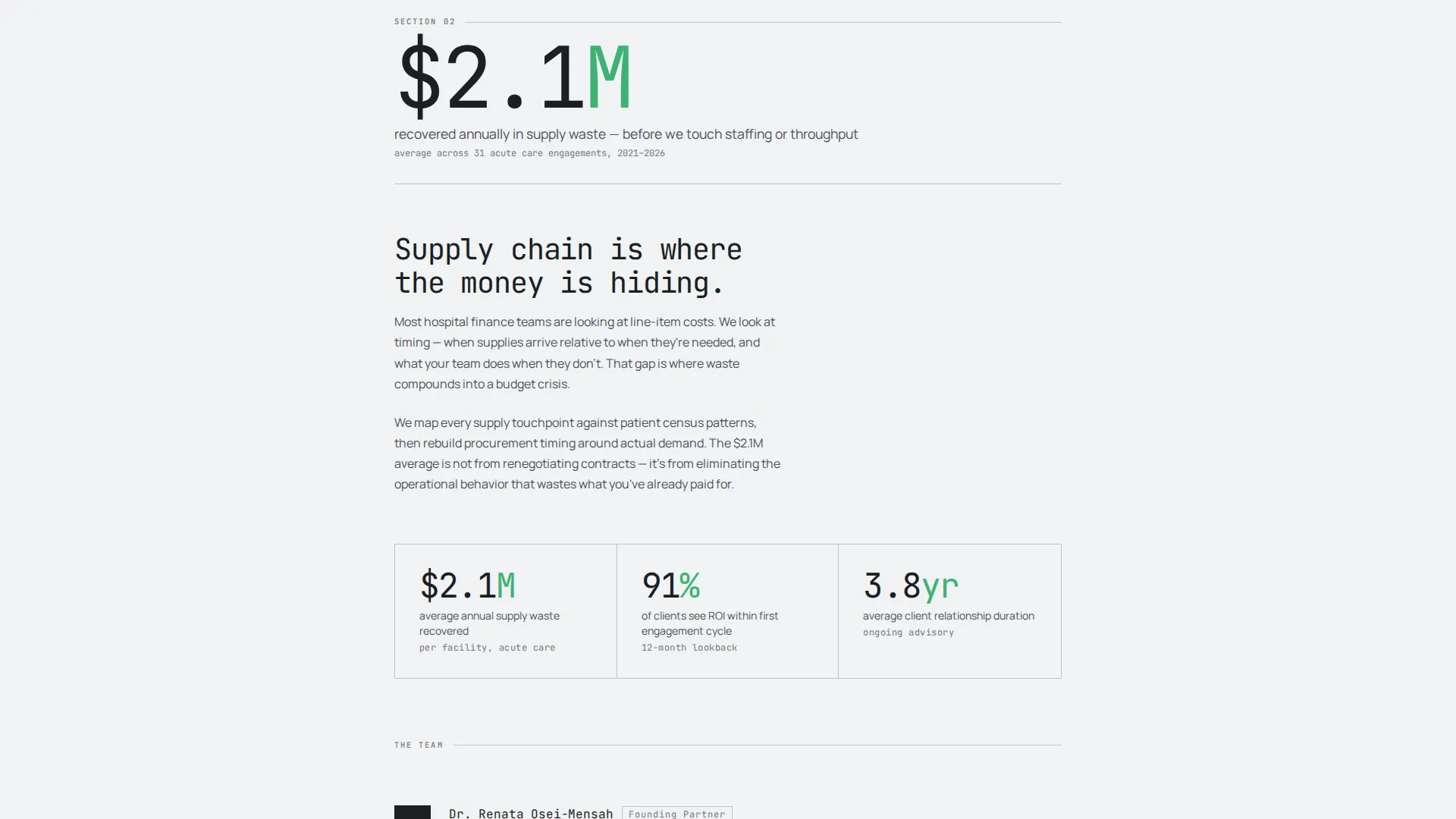 Precision Healthcare Consulting Landing Page Template